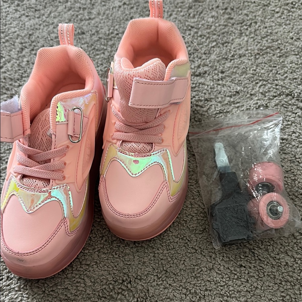 Kids Pink Light-Up Sneakers